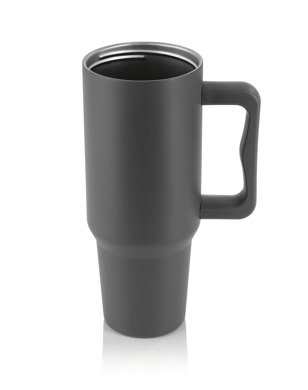 THERMOBECHER Gourmetmaxx 1,2 L  - Grau, Basics, Kunststoff/Metall (15,5/11/27cm)