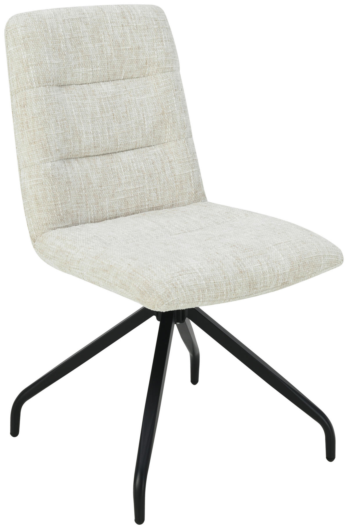 STUHL Leinenoptik Schwarz, Beige  - Beige/Schwarz, Design, Textil/Metall (50/90/63cm) - Carryhome