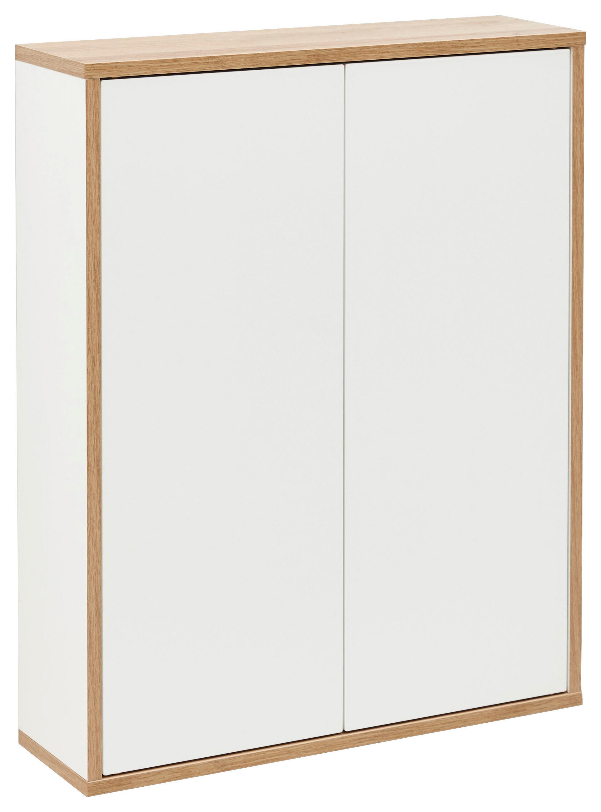 HÄNGESCHRANK 60/75/18,5 cm - Eichefarben/Weiß, MODERN, Glas/Holzwerkstoff (60/75/18,5cm) - MID.YOU