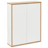 HÄNGESCHRANK 60/75/18,5 cm  - Eichefarben/Weiß, MODERN, Glas/Holzwerkstoff (60/75/18,5cm) - MID.YOU