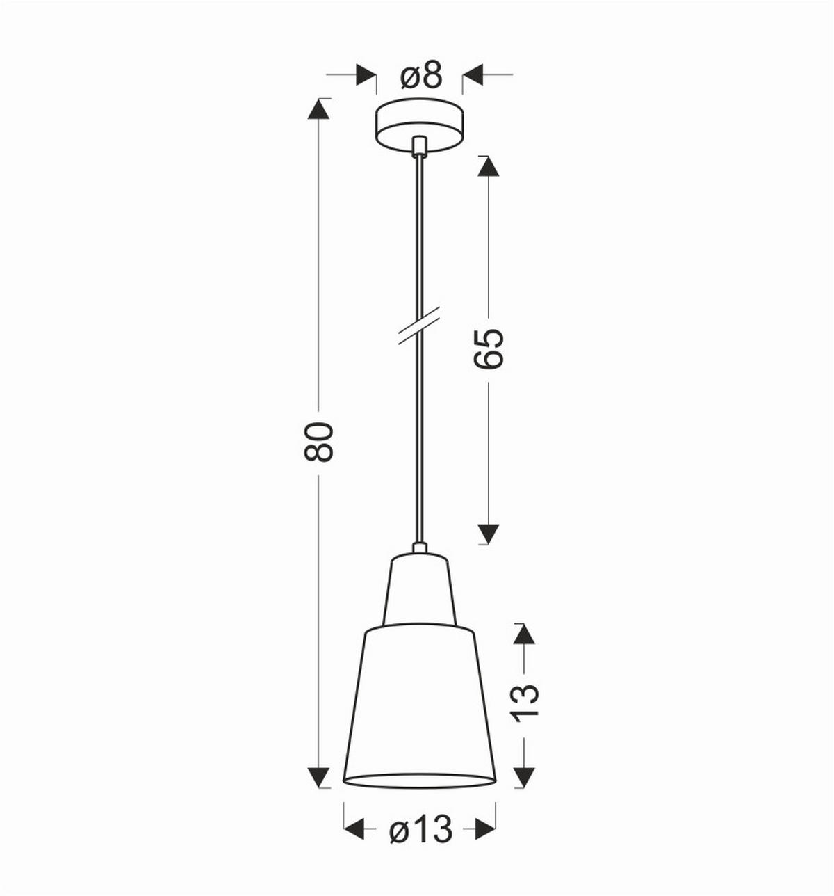 PENDELLEUCHTE 13/13/80 cm  - Pink/Schwarz, Trend, Metall (13/13/80cm)