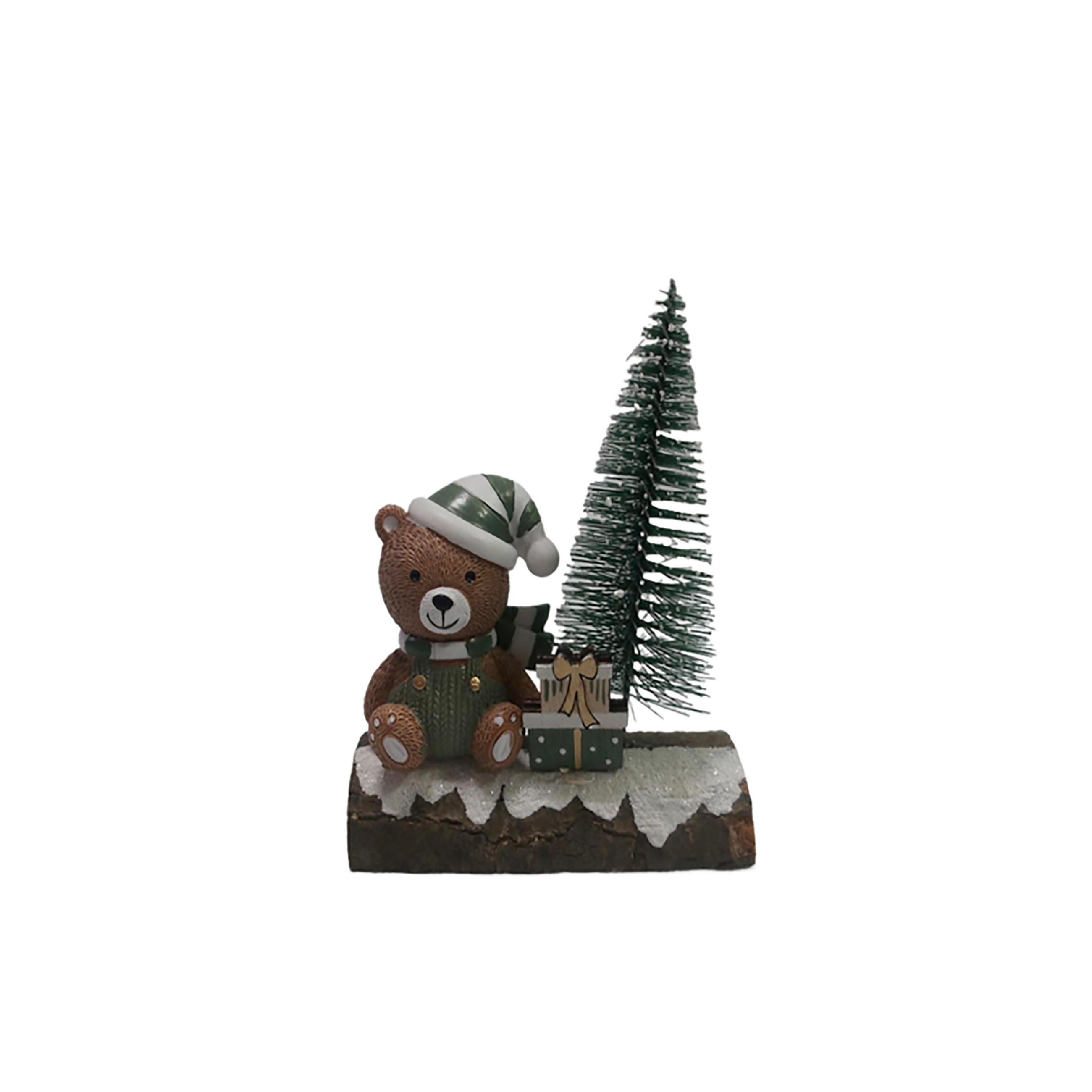 VIANOČNÁ FIGÚRKA - hnedá/biela, Lifestyle, drevo/kompozitné drevo (10/5/11,5cm) - X-Mas