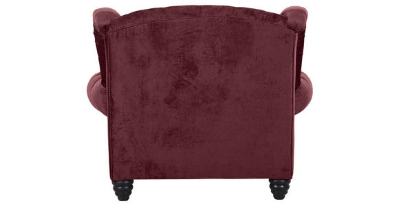 XXL-SESSEL Chenille Bordeaux    - Bordeaux/Schwarz, Design, Holz/Textil (127/106/149cm) - Landscape