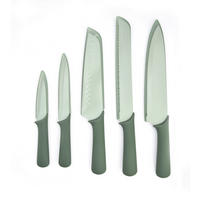 SET NOŽEVA      5 delova  - mintzelena/petrolej plava, Osnovno, metal/plastika - Homeware Profession.