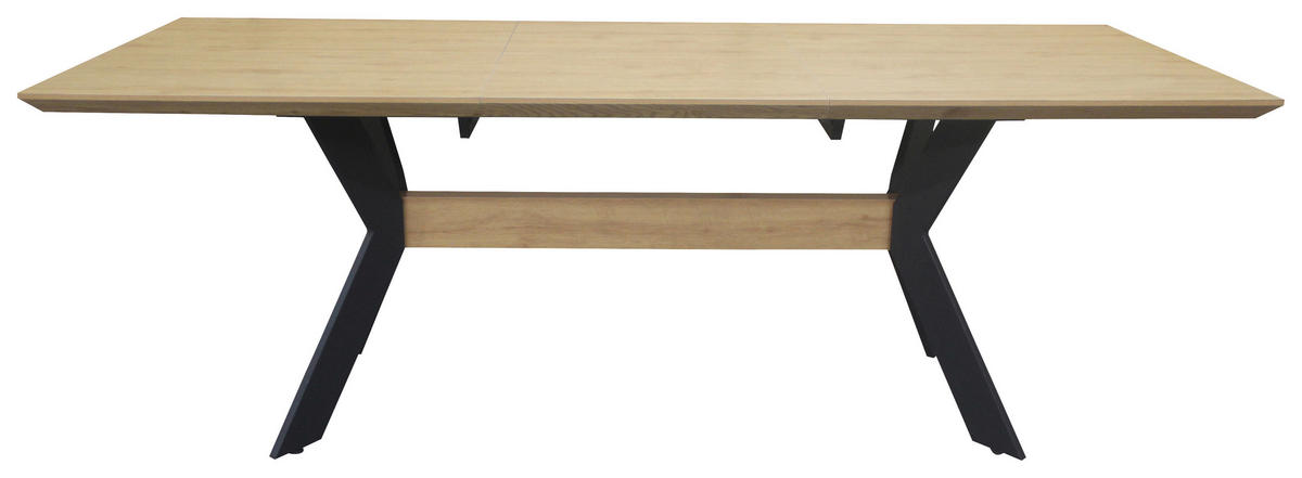 STOL ZA BLAGOVAONICU  prirodne boje, crna  metal, drvni materijal      - prirodne boje/crna, Design, drvni materijal/metal (160-220/90/76cm) - Novel