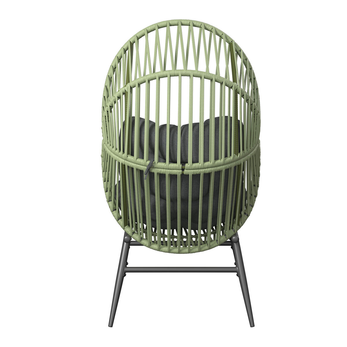 LOUNGESESSEL  - Anthrazit/Hellgrün, MODERN, Kunststoff/Textil (89/148,5/90cm) - Ambia Garden