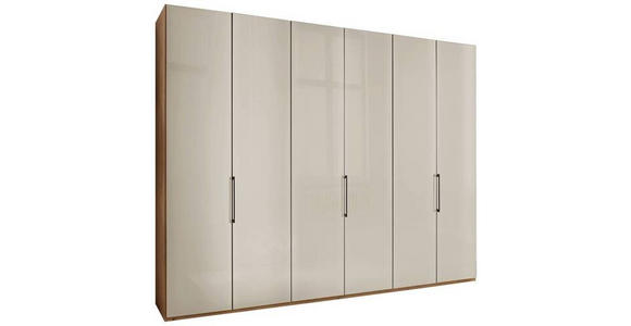 FALTTÜRENSCHRANK  in Champagner, Eiche Bianco  - Schieferfarben/Eiche Bianco, KONVENTIONELL, Glas/Holzwerkstoff (300/236/58cm) - Dieter Knoll