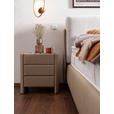 BOXSPRINGBETT 180/200 cm  in Hellgrau, Greige  - Greige/Hellgrau, Design, Textil/Metall (180/200cm) - Johann Jakob