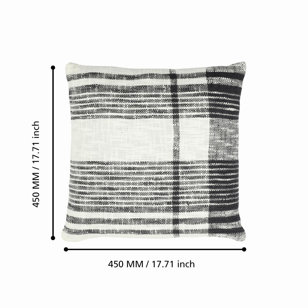 ZIERKISSEN  45/45 cm   - Schwarz/Weiß, Basics, Textil (45/45cm) - Eglo