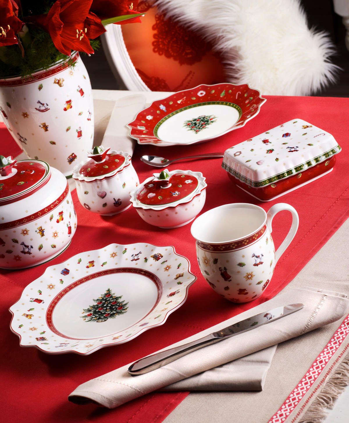 FRÜHSTÜCKSTELLER Multicolor, Rot, Weiß 24 cm Toys Delight  - Rot/Multicolor, Basics, Keramik (24cm) - Villeroy & Boch