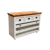 SERVIERWAGEN in Schwarz, Weiß, Honig  - Schwarz/Weiß, KONVENTIONELL, Holz/Holzwerkstoff (120/85/48cm) - MID.YOU