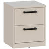 NACHTSCHRANK 38/46/36 cm  - Kaschmir/Schwarz, Basics, Holzwerkstoff/Kunststoff (38/46/36cm) - Xora