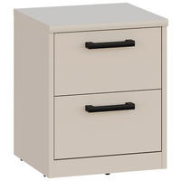 NACHTSCHRANK 38/46/36 cm  - Kaschmir/Schwarz, Basics, Holzwerkstoff/Kunststoff (38/46/36cm) - Xora
