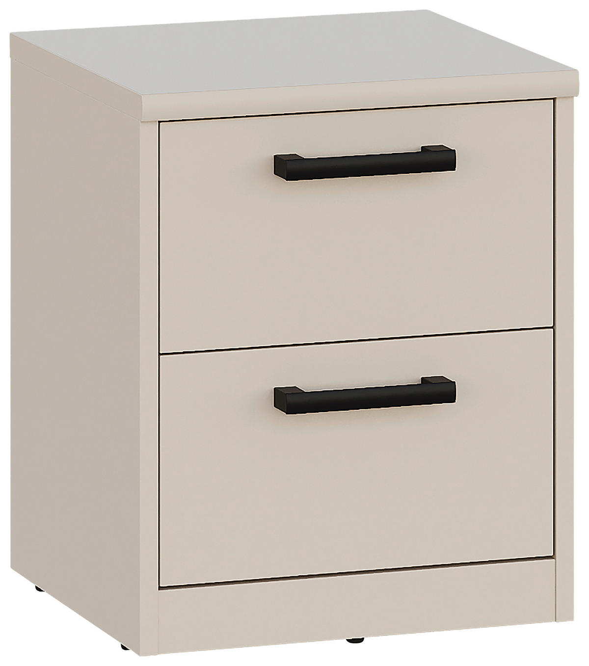 NACHTSCHRANK 38/46/36 cm  - Kaschmir/Schwarz, Basics, Holzwerkstoff/Kunststoff (38/46/36cm) - Xora