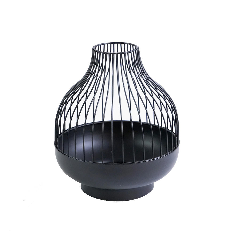 KERZENHALTER - Schwarz, LIFESTYLE, Metall (20/24cm) - Ambia Home