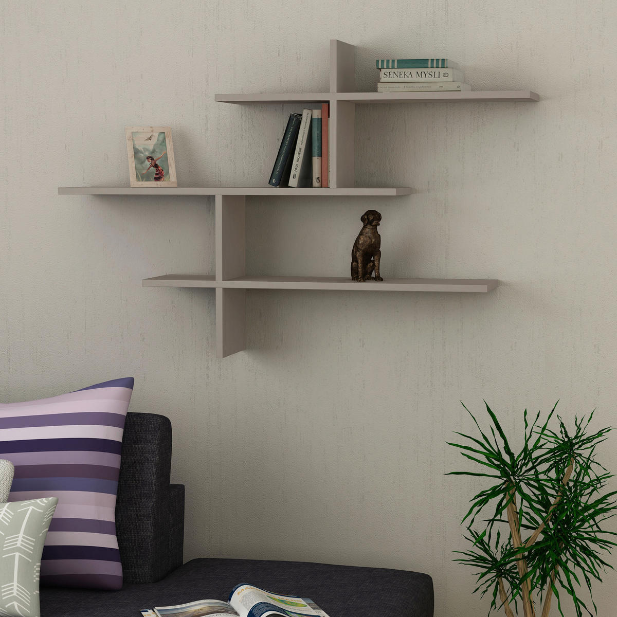 WANDREGAL  - Beige, Design, Holzwerkstoff (123/81/22cm) - Livetastic