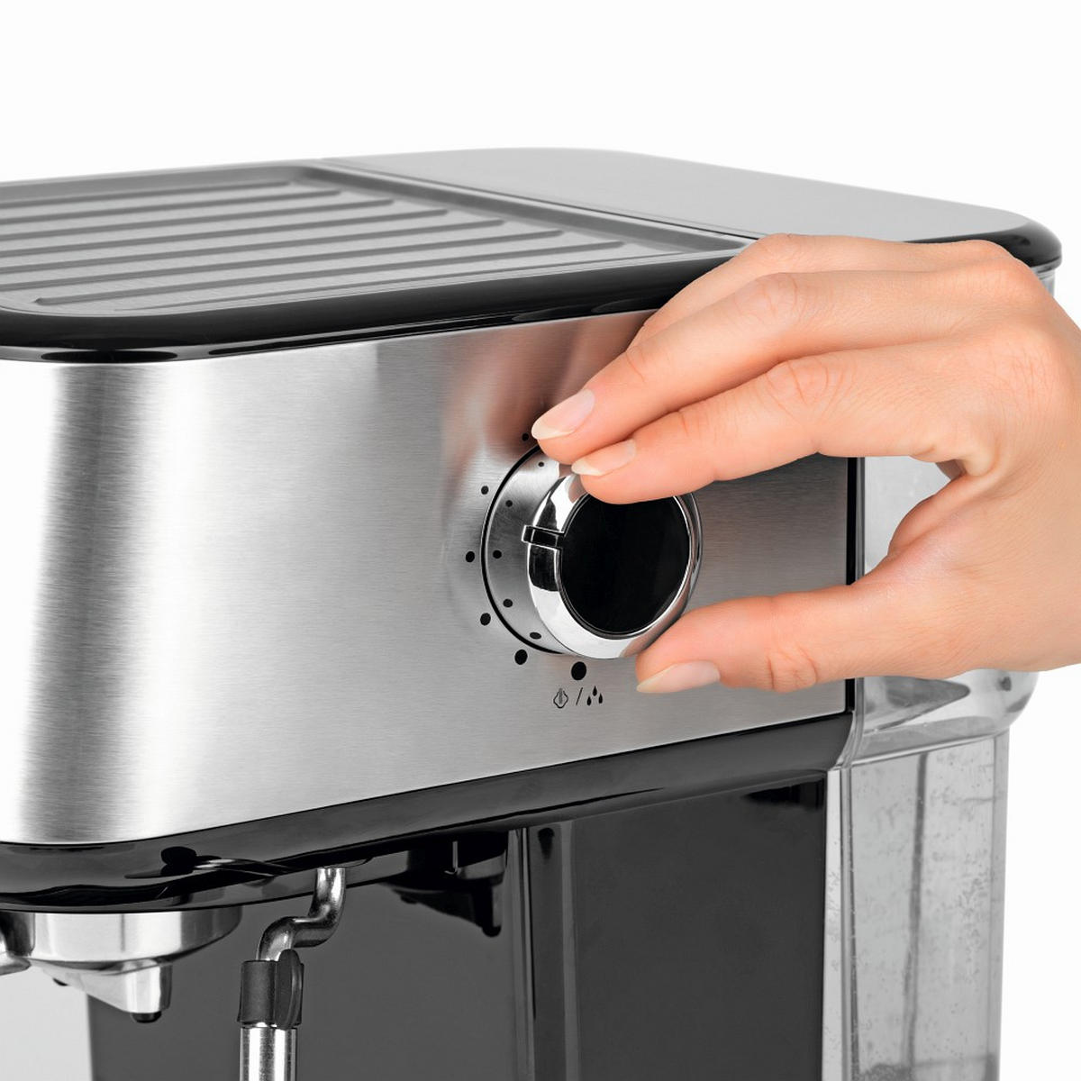 ESPRESSOMASCHINE Beem  - Edelstahlfarben/Schwarz, Basics, Kunststoff/Metall (32/27,5/30cm) - Beem