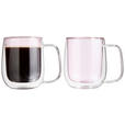 KAFFEEGLAS - Rosa, KONVENTIONELL, Glas (8/10,4cm) - Novel