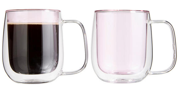 KAFFEEGLAS - Rosa, KONVENTIONELL, Glas (8/10,4cm) - Novel