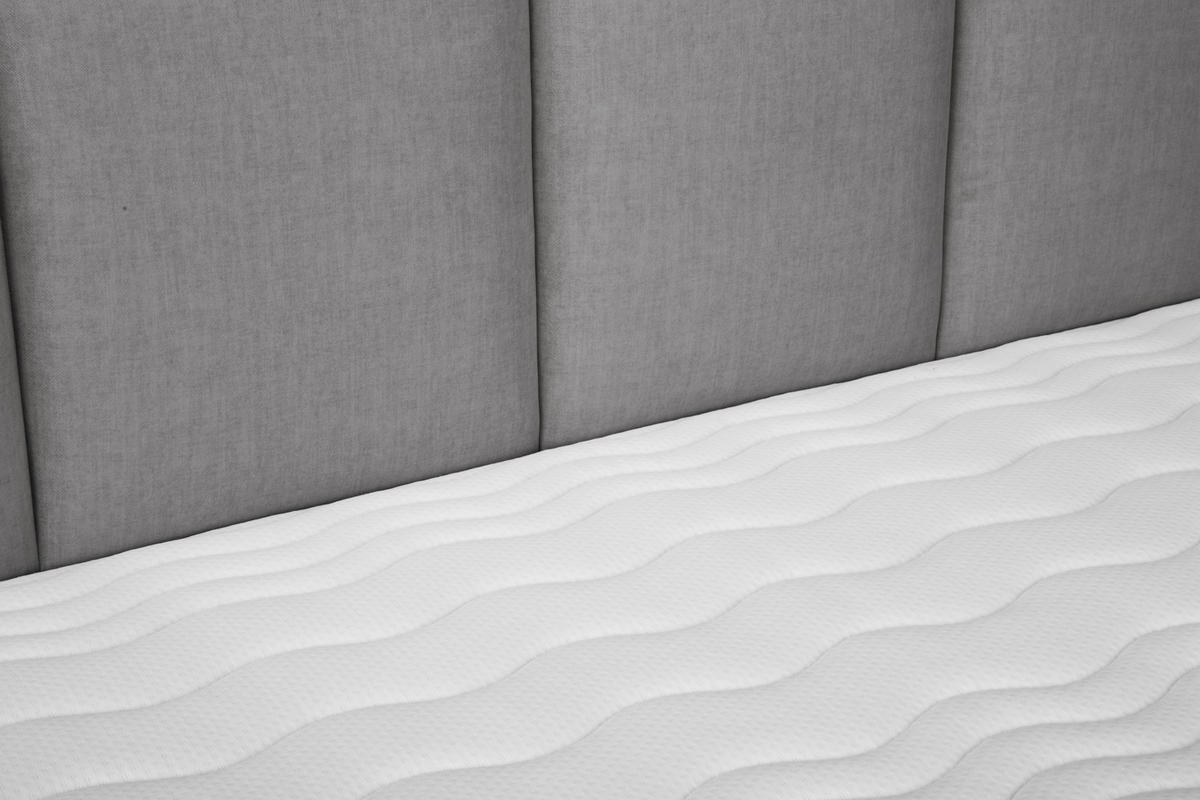 BOXSPRINGBETT 160/200 cm  in Grau  - Alufarben/Grau, MODERN, Textil (160/200cm) - MID.YOU