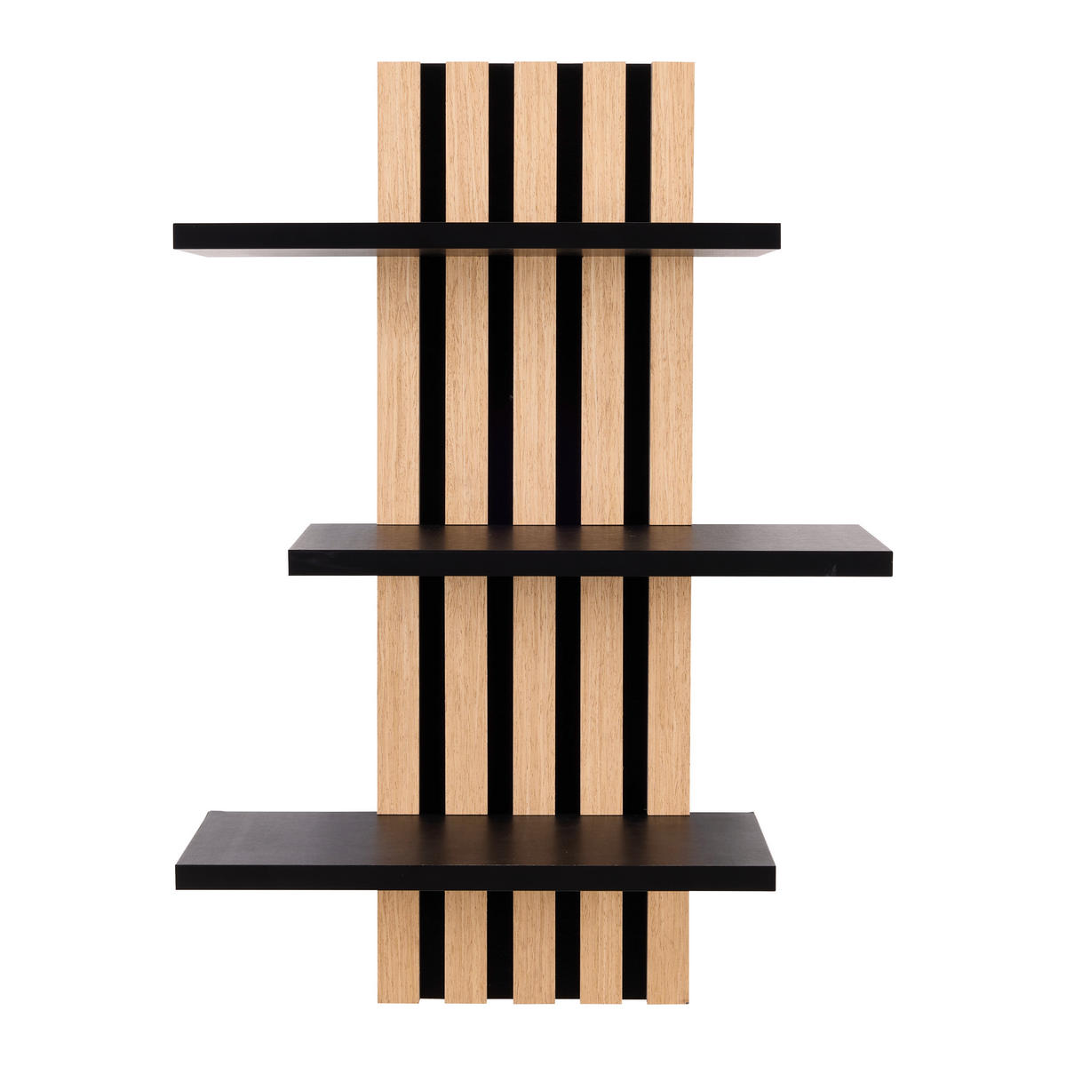 NÁSTENNÝ REGÁL,  - čierna/dub artisan, Modern, kompozitné drevo/textil (35/60/15cm) - Mömax