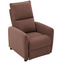 Fotoliu Pentru Televizor din lemn, metal, plastic, textil, maro - maro/negru, Konventionell, plastic/lemn (74/101/95cm) - Carryhome