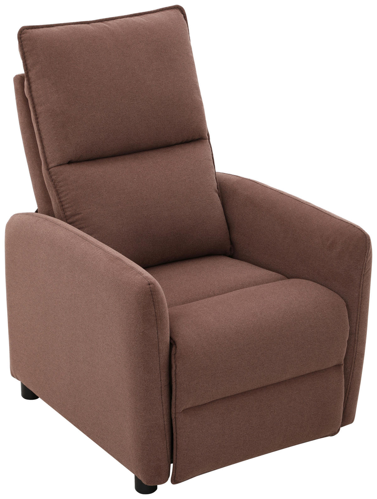 Fotoliu Pentru Televizor din lemn, metal, plastic, textil, maro - maro/negru, Konventionell, plastic/lemn (74/101/95cm) - Carryhome