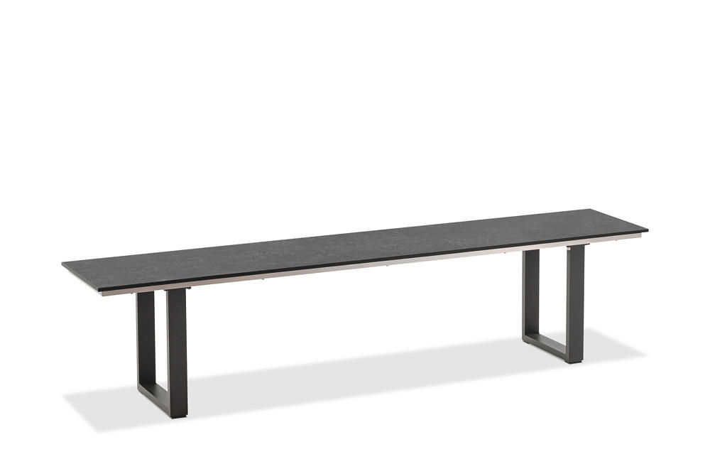 GARTENBANK 200/46/40 cm  in Grau  - Anthrazit/Grau, Design, Kunststoff/Metall (200/46/40cm)