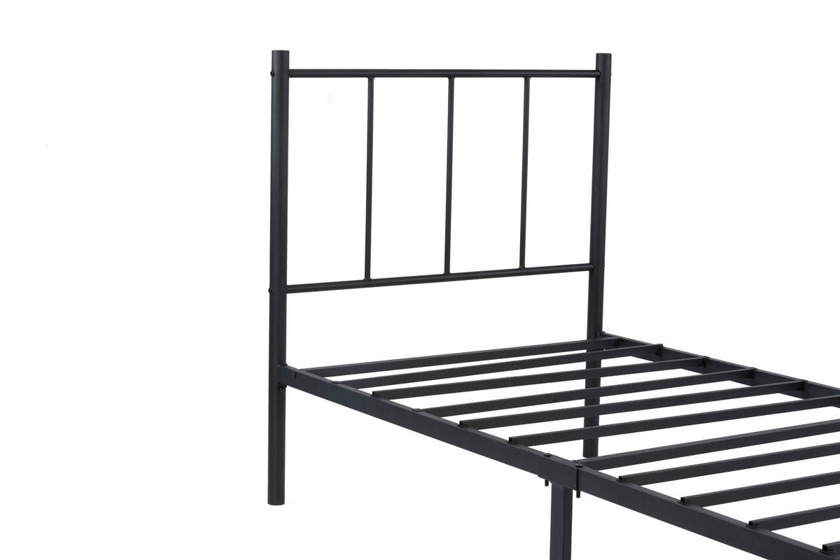 METALLBETT 90/200 cm  in Schwarz  - Schwarz, Basics, Metall (90/200cm) - Boxxx