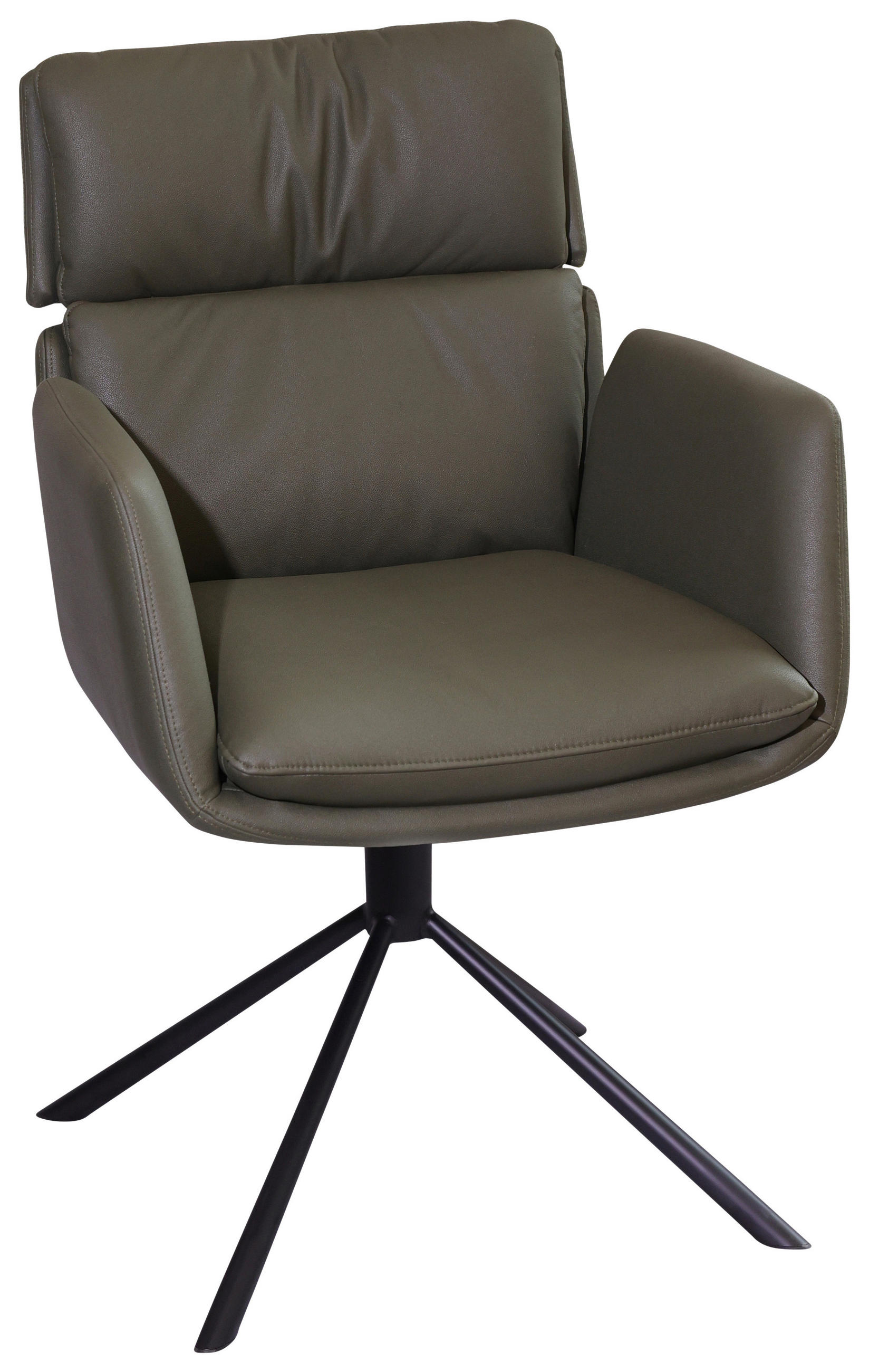 STOL MED ARMSTÖD järn mikrofiber  - grön/svart, Design, metall/textil (60/92/67cm) - Novel
