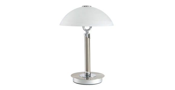 TISCHLEUCHTE 25,5/37 cm   - Chromfarben/Nickelfarben, Design, Glas/Metall (25,5/37cm) - Novel