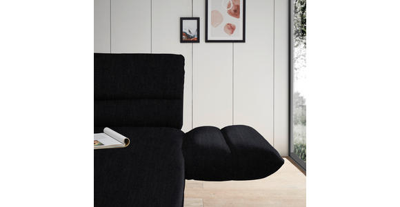 ECKSOFA  in Flachgewebe Schwarz  279-327/176-217 cm  - Schwarz, Design, Textil/Metall (279-327/176-217cm) - Dieter Knoll