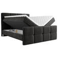 BOXBETT 180/200 cm  in Anthrazit  - Chromfarben/Anthrazit, Design, Holz/Holzwerkstoff (180/200cm) - Esposa