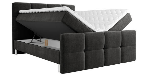 BOXBETT 180/200 cm in Anthrazit - Chromfarben/Anthrazit, Design, Holz/Holzwerkstoff (180/200cm) - Esposa