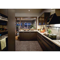 EINBAUKÜCHE   - Mokka, Design, Holzwerkstoff - Novel