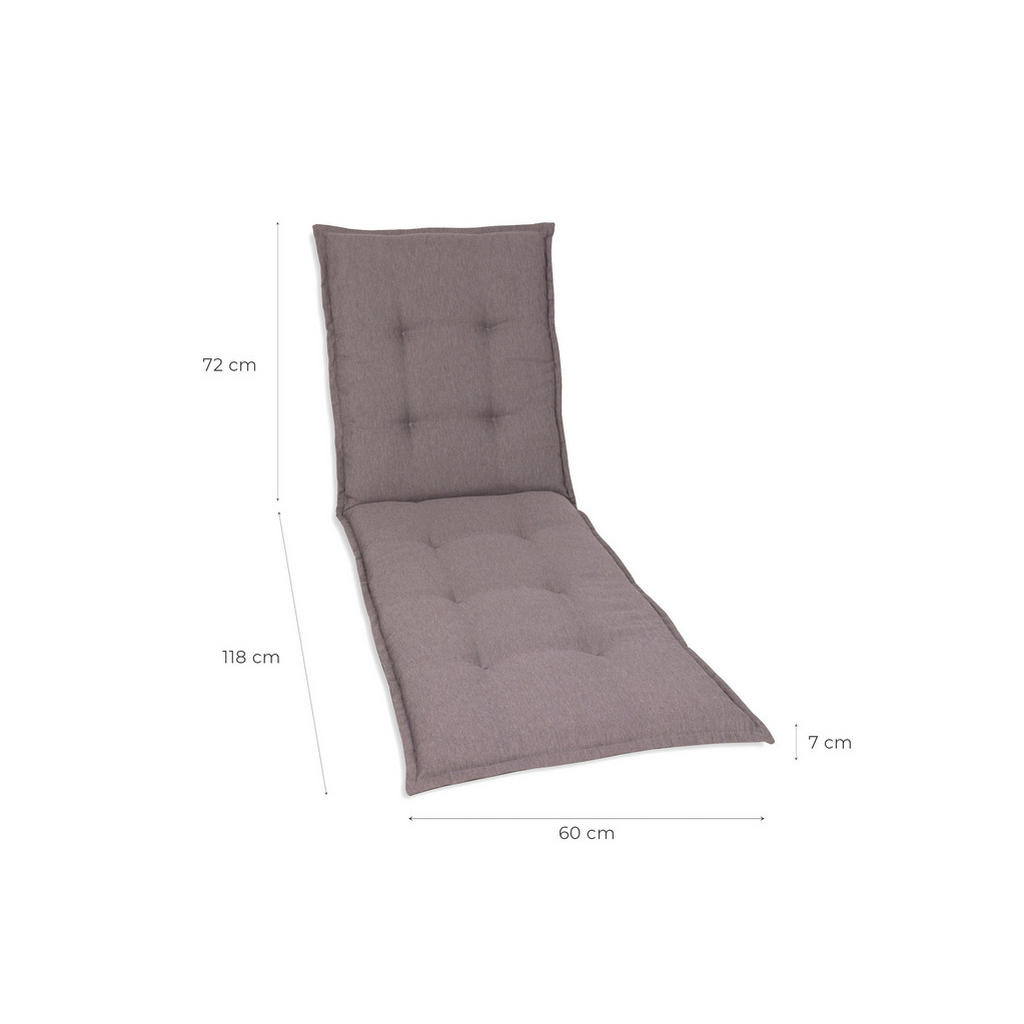 Thumbnail - Xxxl Liegenauflage, Taupe, Textil, Uni, Füllung: Schaumstoff, Vlies, 60x7x190 cm, Oeko-Tex® Standard 100, pflegeleicht, ...