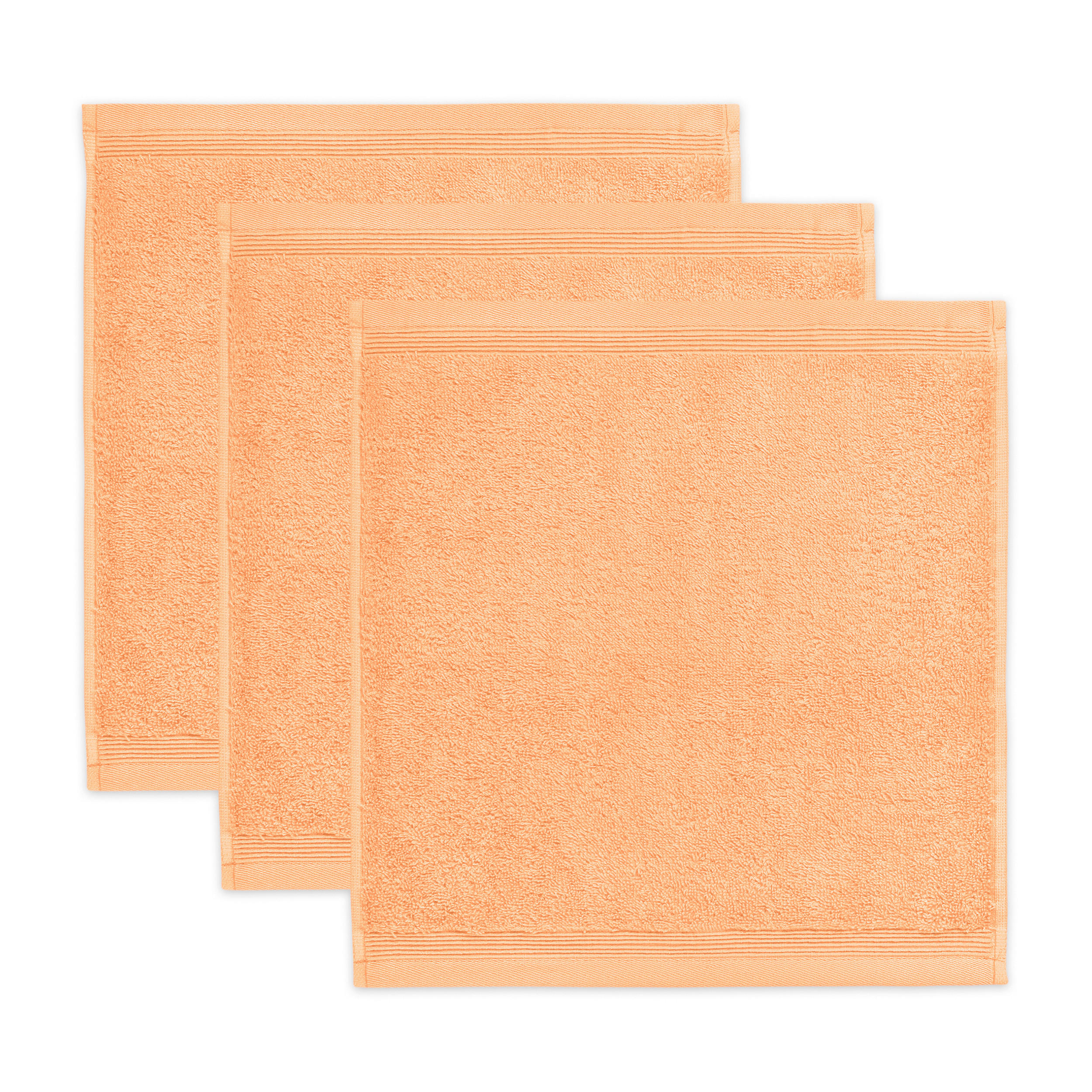 SEIFTUCHSET 30/30 cm Superwuschel Aprikose 3-teilig  - Aprikose, Basics, Textil (30/30cm) - Moeve