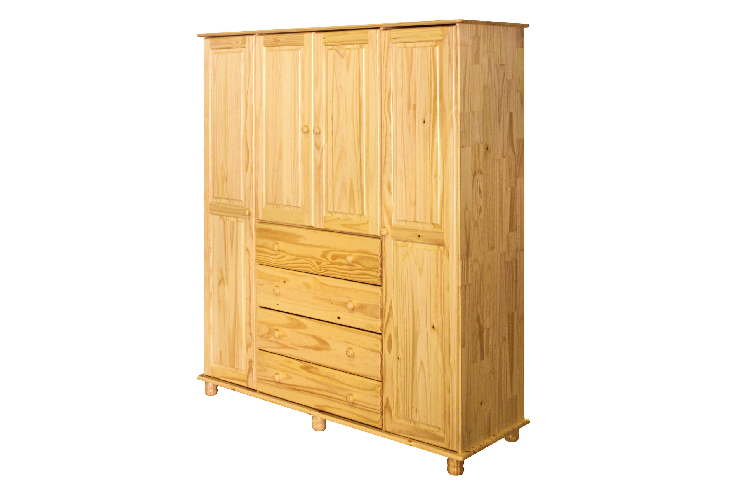 Mid.you Kleiderschrank Natur 156x177x52 cm