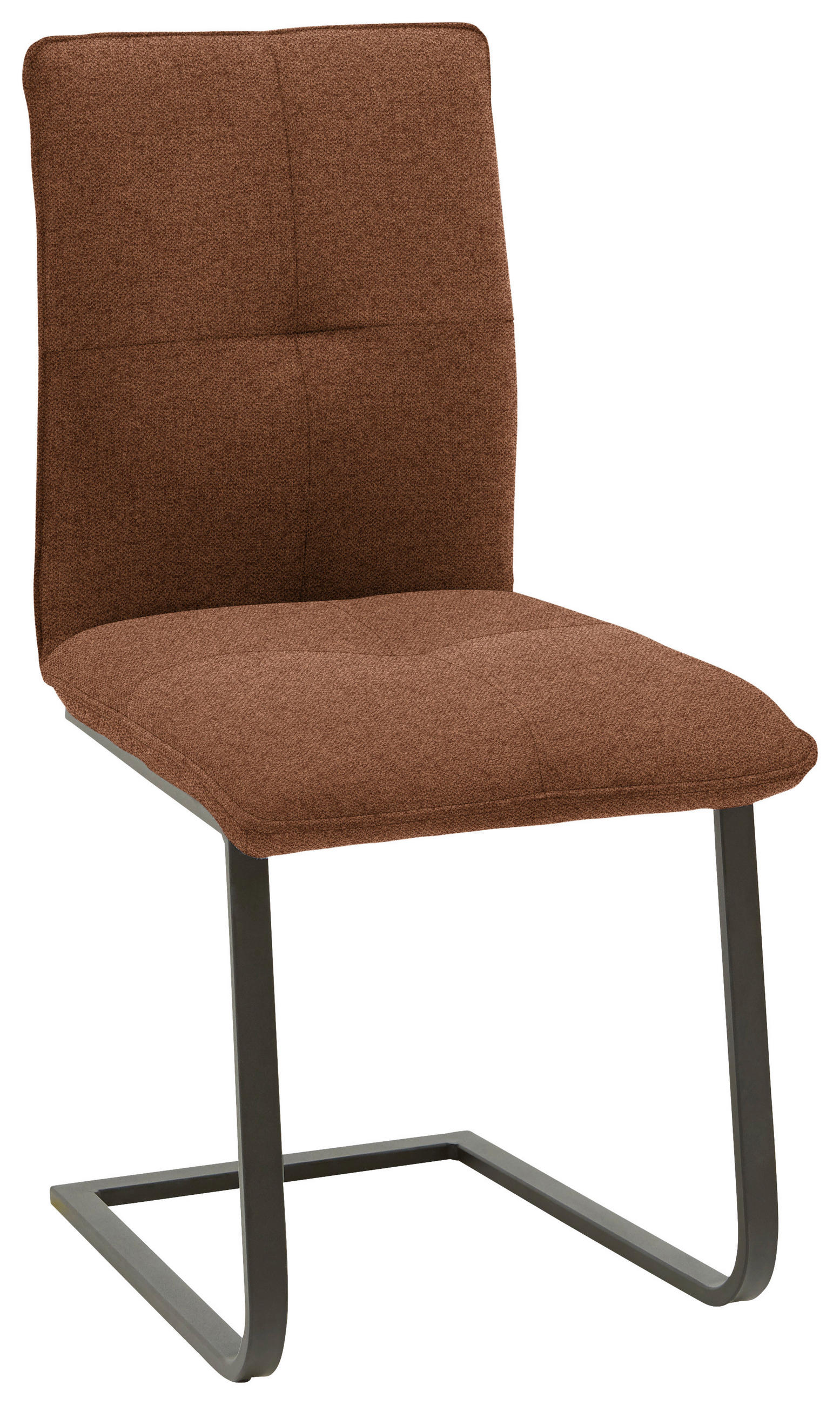 SCHWINGSTUHL  in Stahl Flachgewebe  - Rostfarben/Schwarz, Design, Textil/Metall (46/95/62cm) - Dieter Knoll