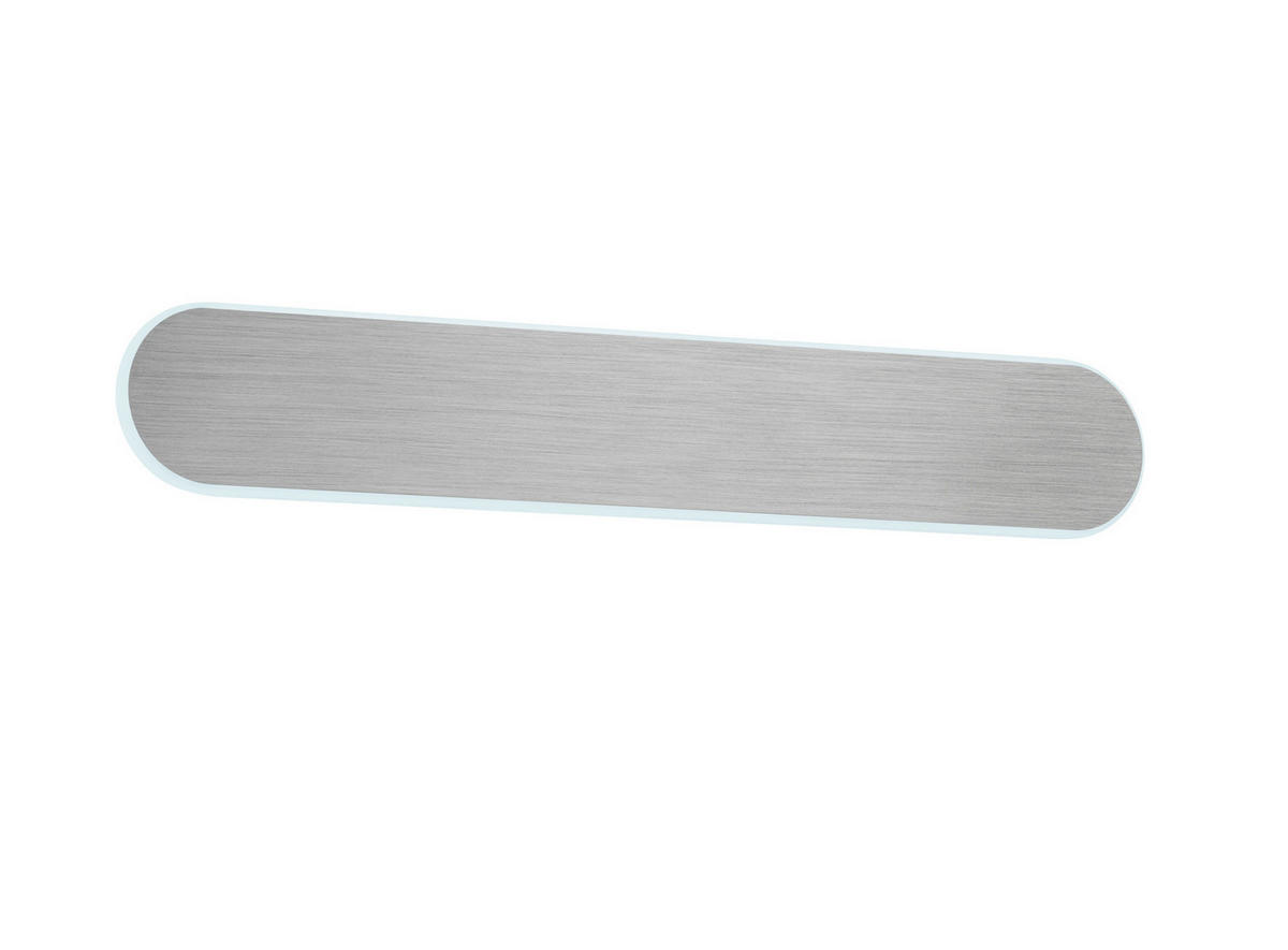 ZIDNA LED LAMPA - boja nikla/bela, Dizajnerski, metal/plastika (8/50cm)