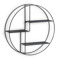 WANDREGAL Schwarz  - Schwarz, Basics, Metall (55/55/12cm) - Zeller Present