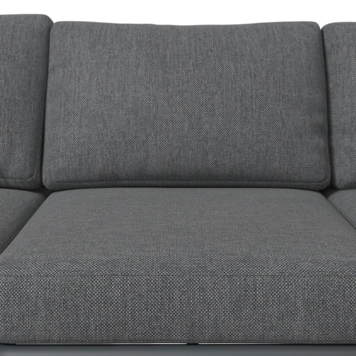 LOUNGEGARNITUR Aluminium  - Dunkelgrau/Anthrazit, Design, Textil/Metall (289/69/169cm) - Amatio