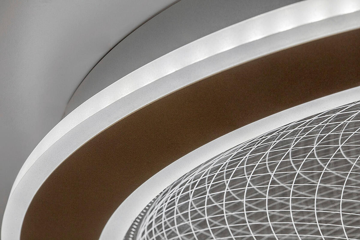 LED PLAFONJERA ZOFRAEL  - prozirna/zlatna, Dizajnerski, metal/plastika (51/6cm)