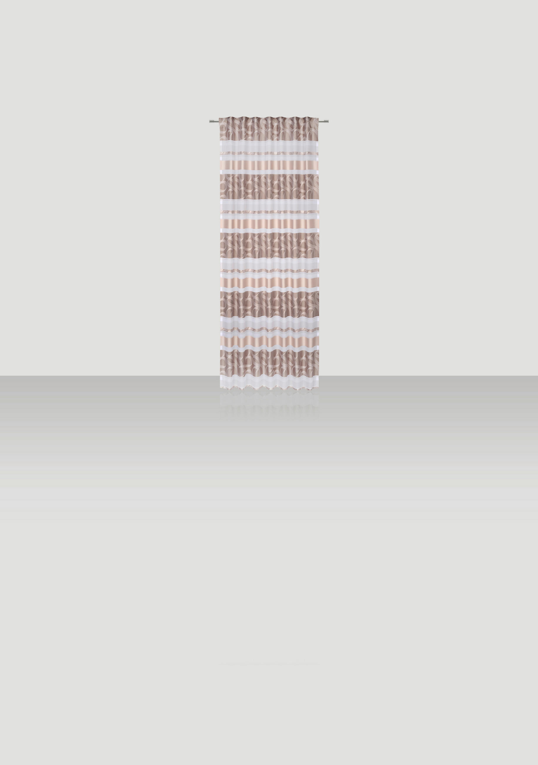 GARDINLÄNGD halvtransparent  - beige, Klassisk, textil (140/255cm) - Novel