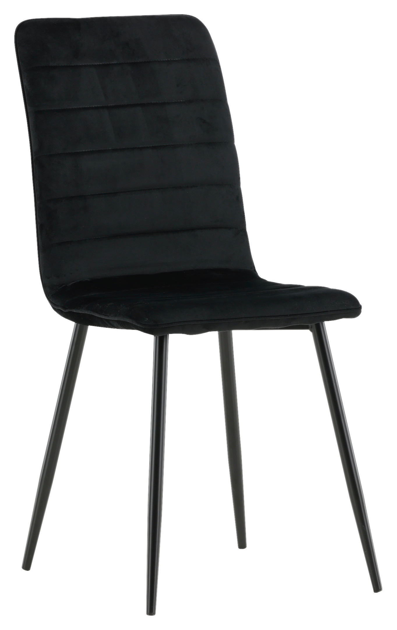 STUHL-SET 2 Stück  in Stahl Metall, Textil  - Schwarz, Design, Textil/Metall (43/94/49cm) - Livetastic