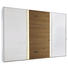 SCHWEBETÜRENSCHRANK in Weiß, Eichefarben - Chromfarben/Eichefarben, Design, Glas/Holzwerkstoff (280/222/68cm) - Moderano SCHWEBETÜRENSCHRANK in Weiß, Eichefarben - Chromfarben/Eichefarben, Design, Glas/Holzwerkstoff (280/222/68cm) - Moderano