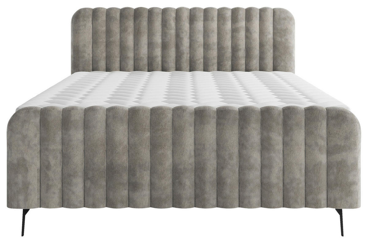 BOXSÄNG 140/200 cm  i brun  - brun/svart, Modern, metall/trämaterial (140/200cm) - MID.YOU