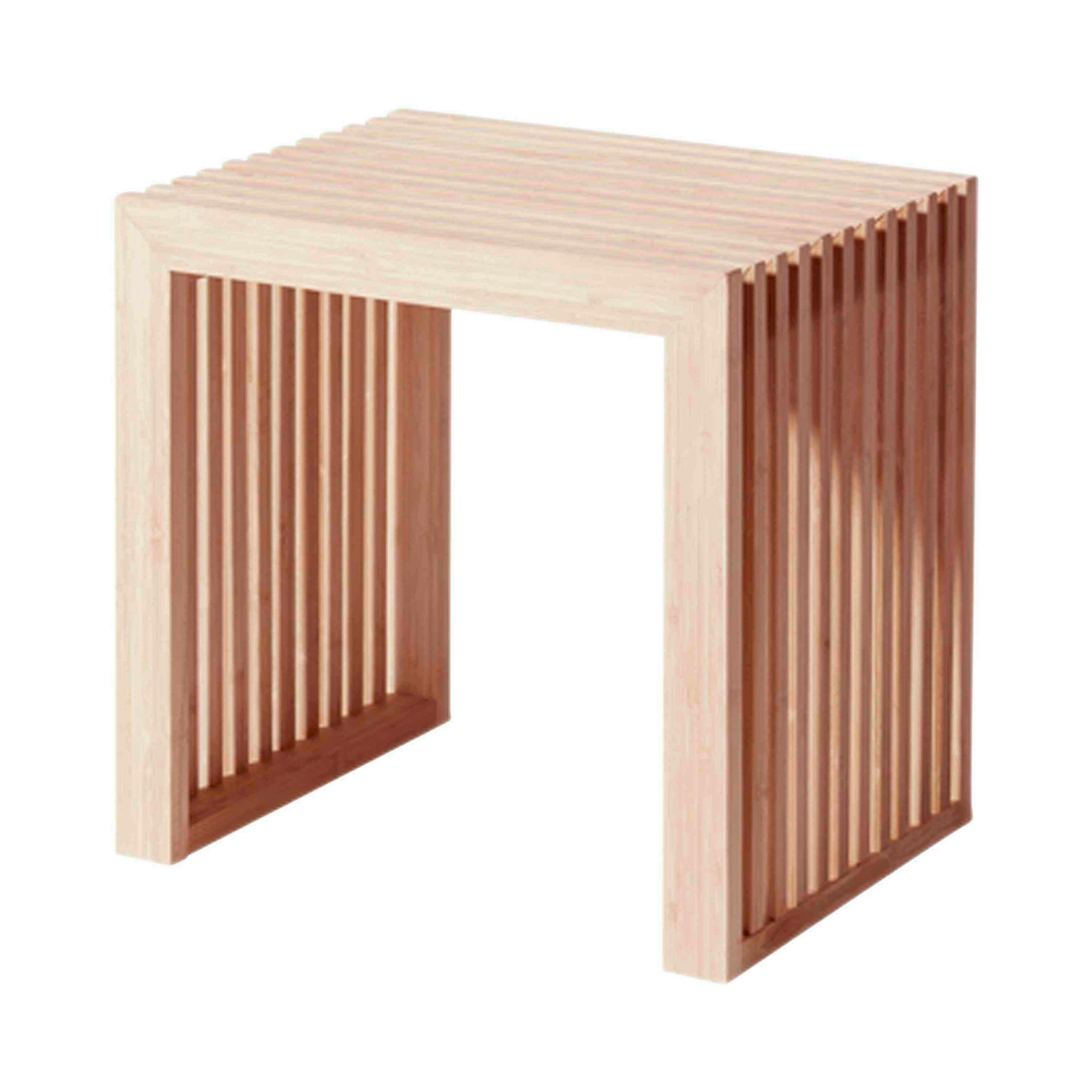HOCKER in Holz Beigebraun  - Beigebraun, KONVENTIONELL, Holz (45/43/35cm) - MID.YOU