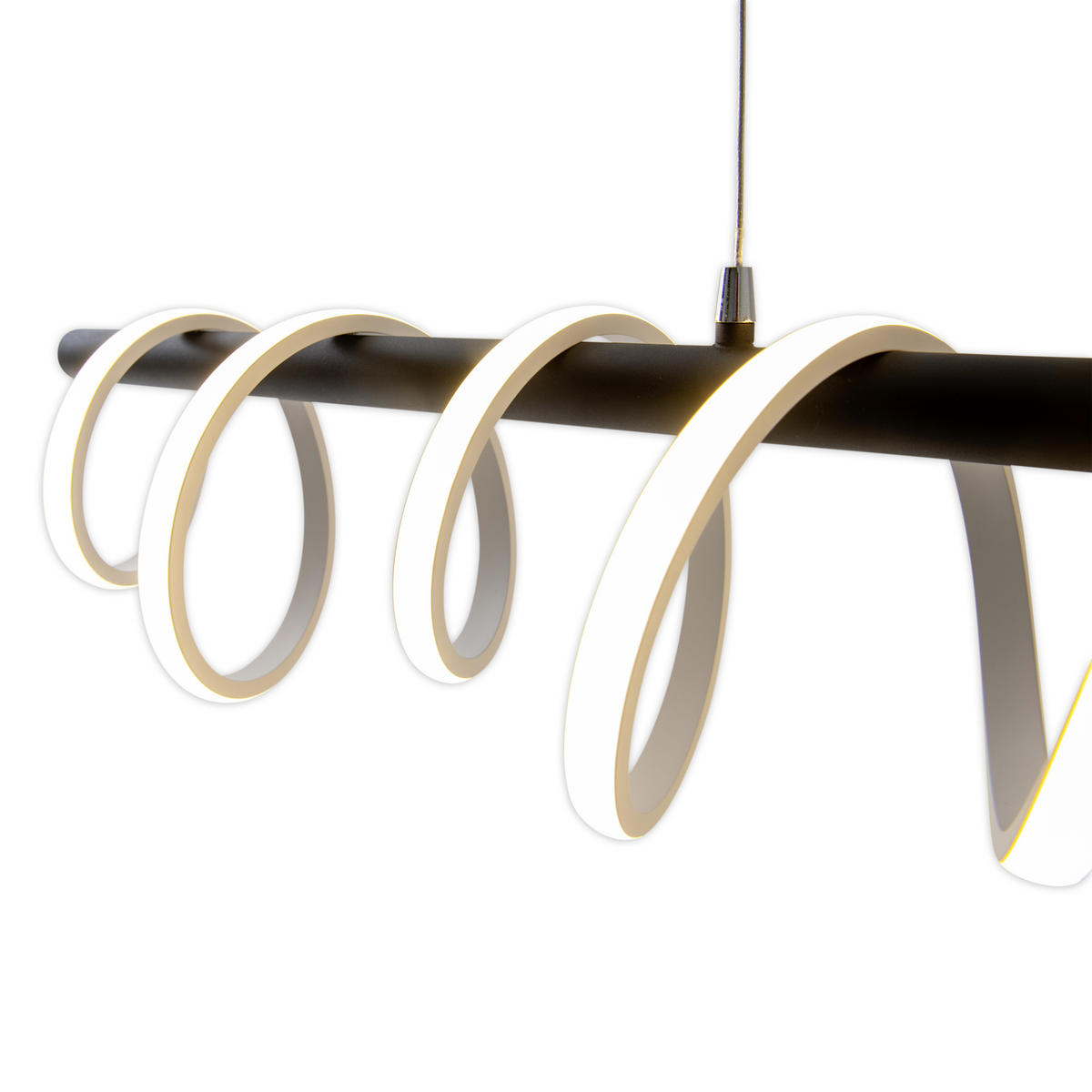 LED-HÄNGELEUCHTE 100/6/150 cm  - Schwarz/Weiß, Design, Kunststoff/Metall (100/6/150cm) - Näve