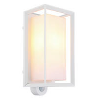 ZUNANJA SVETILKA     13/12,2/28 cm          - bela, Konvencionalno, kovina/umetna masa (13/12,2/28cm) - Globo